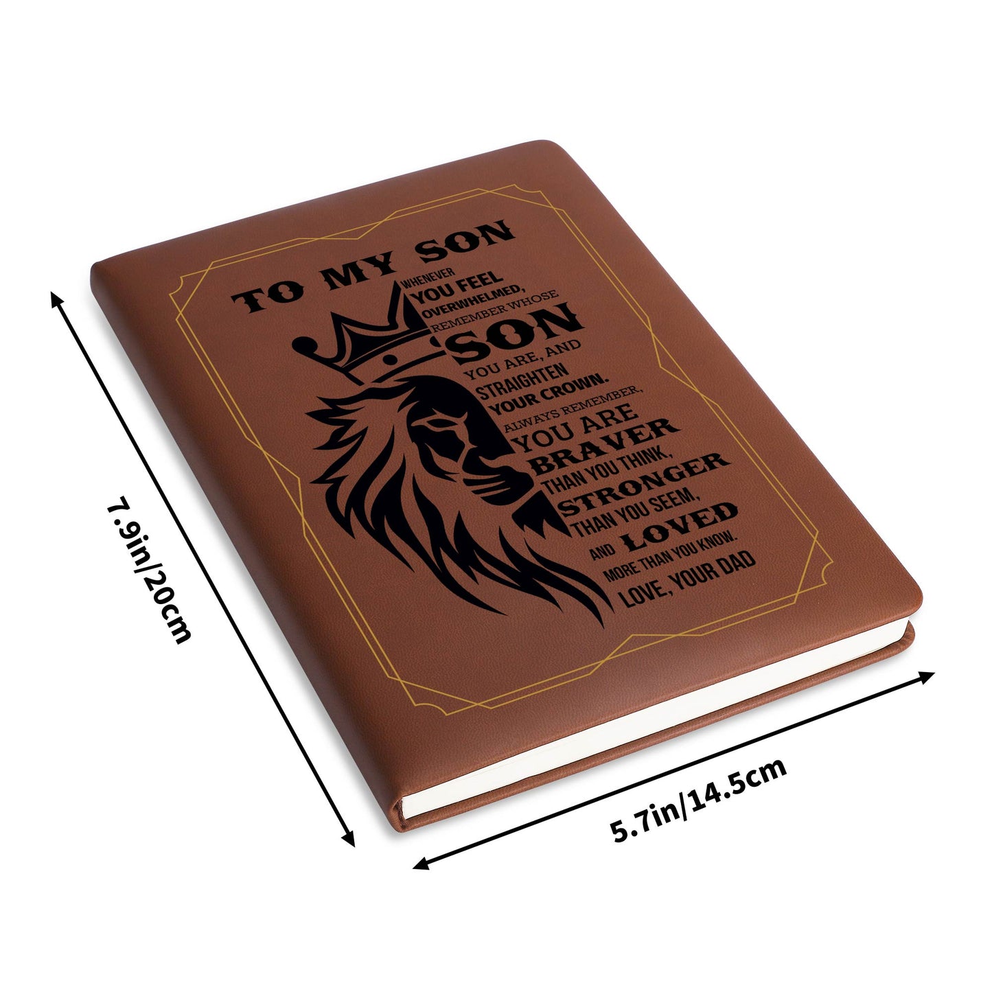 Encouraging Words For Son Featuring Crown And Lion