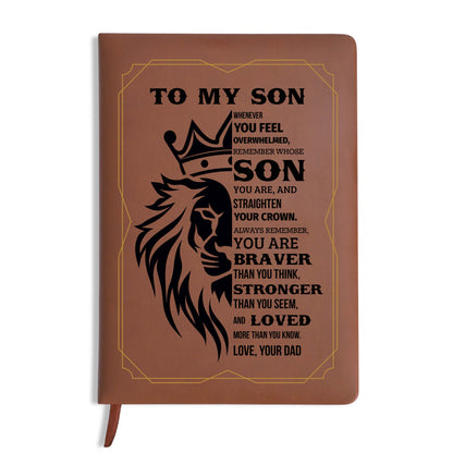 Encouraging Words For Son Featuring Crown And Lion