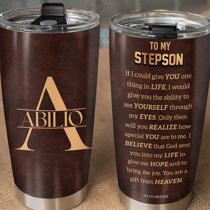 Elegant Monogram Tumbler, Perfect Gift For Stepson