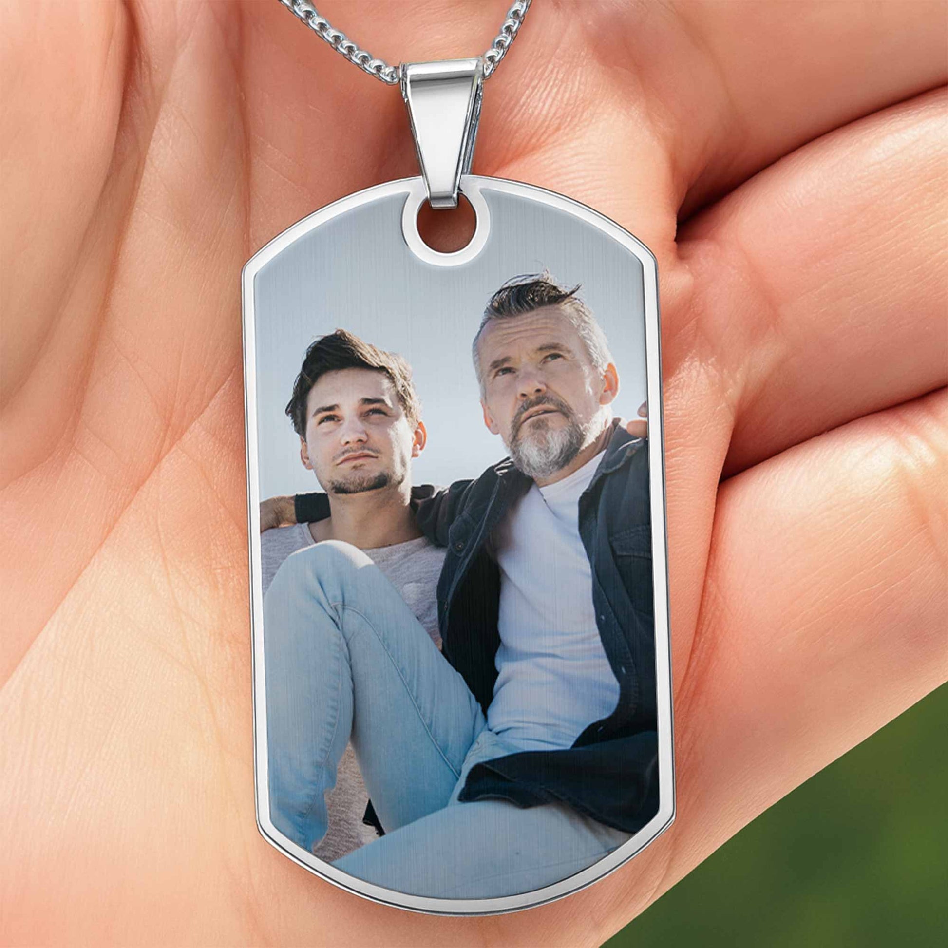 To My Son Always Remember You Are Braver, Dog Tag, Photo