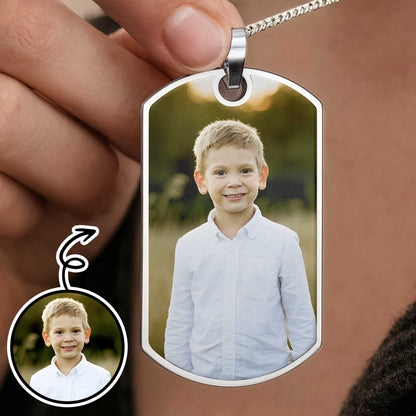 Capture Precious Moments With a Customizable Dog Tag Featuring Beloved Photo - Personalized Custom Dog Tag Necklace - SON017_DTNECK