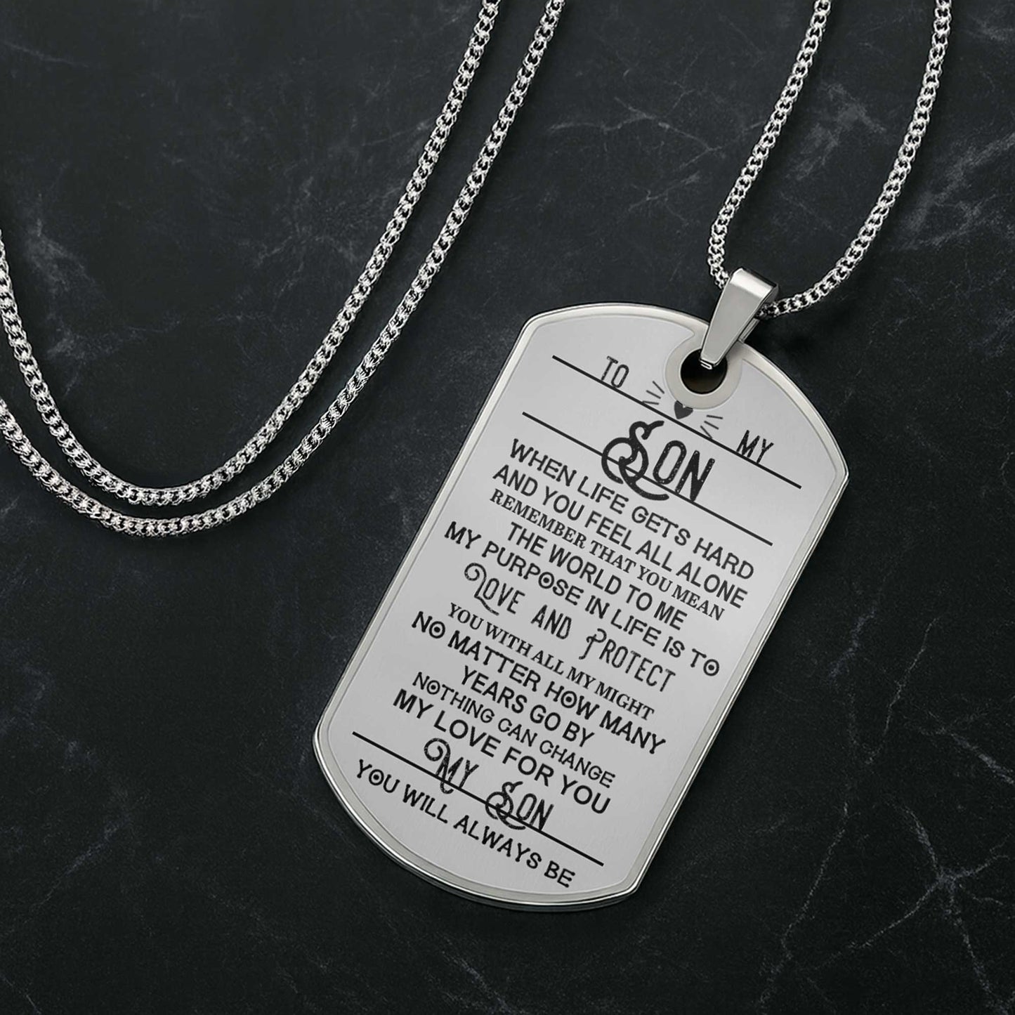 Capture Precious Moments With a Customizable Dog Tag Featuring Beloved Photo - Personalized Custom Dog Tag Necklace - SON017_DTNECK
