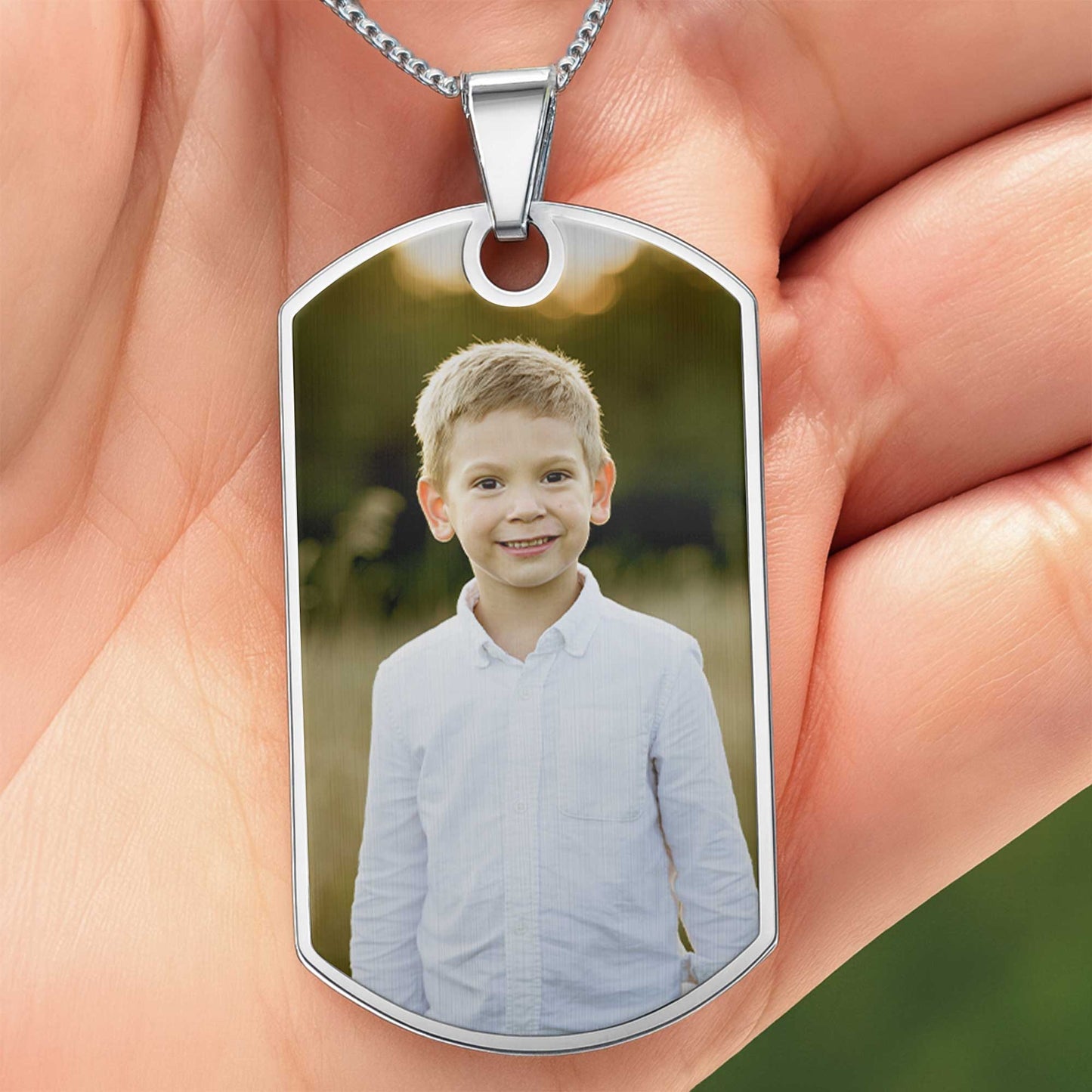 Capture Precious Moments With a Customizable Dog Tag Featuring Beloved Photo - Personalized Custom Dog Tag Necklace - SON017_DTNECK