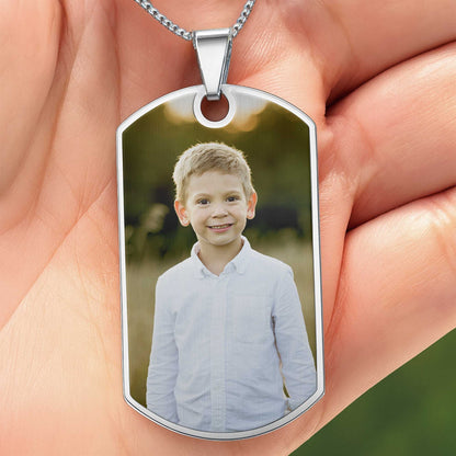 Capture Precious Moments With a Customizable Dog Tag Featuring Beloved Photo - Personalized Custom Dog Tag Necklace - SON017_DTNECK