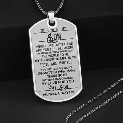 Capture Precious Moments With a Customizable Dog Tag Featuring Beloved Photo - Personalized Custom Dog Tag Necklace - SON017_DTNECK