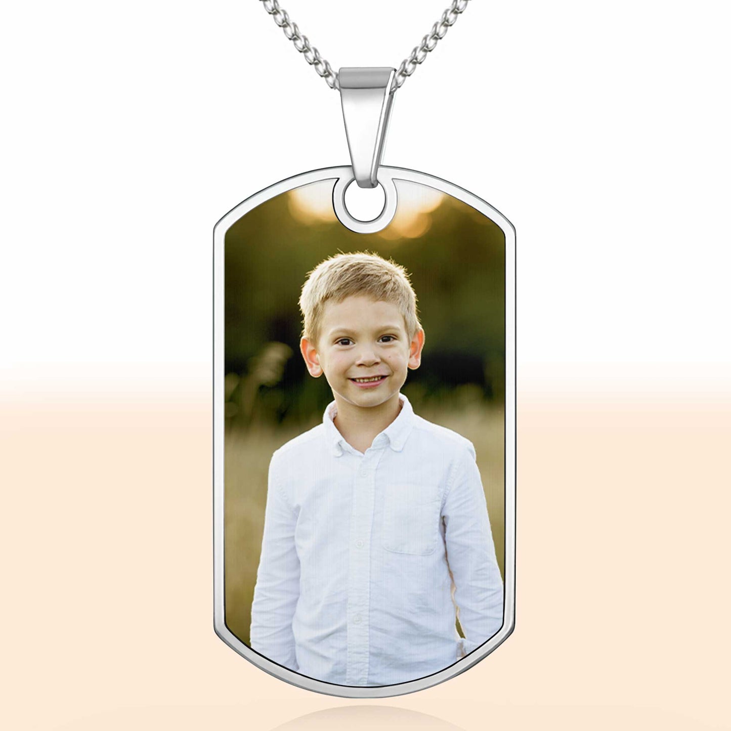 Capture Precious Moments With a Customizable Dog Tag Featuring Beloved Photo - Personalized Custom Dog Tag Necklace - SON017_DTNECK