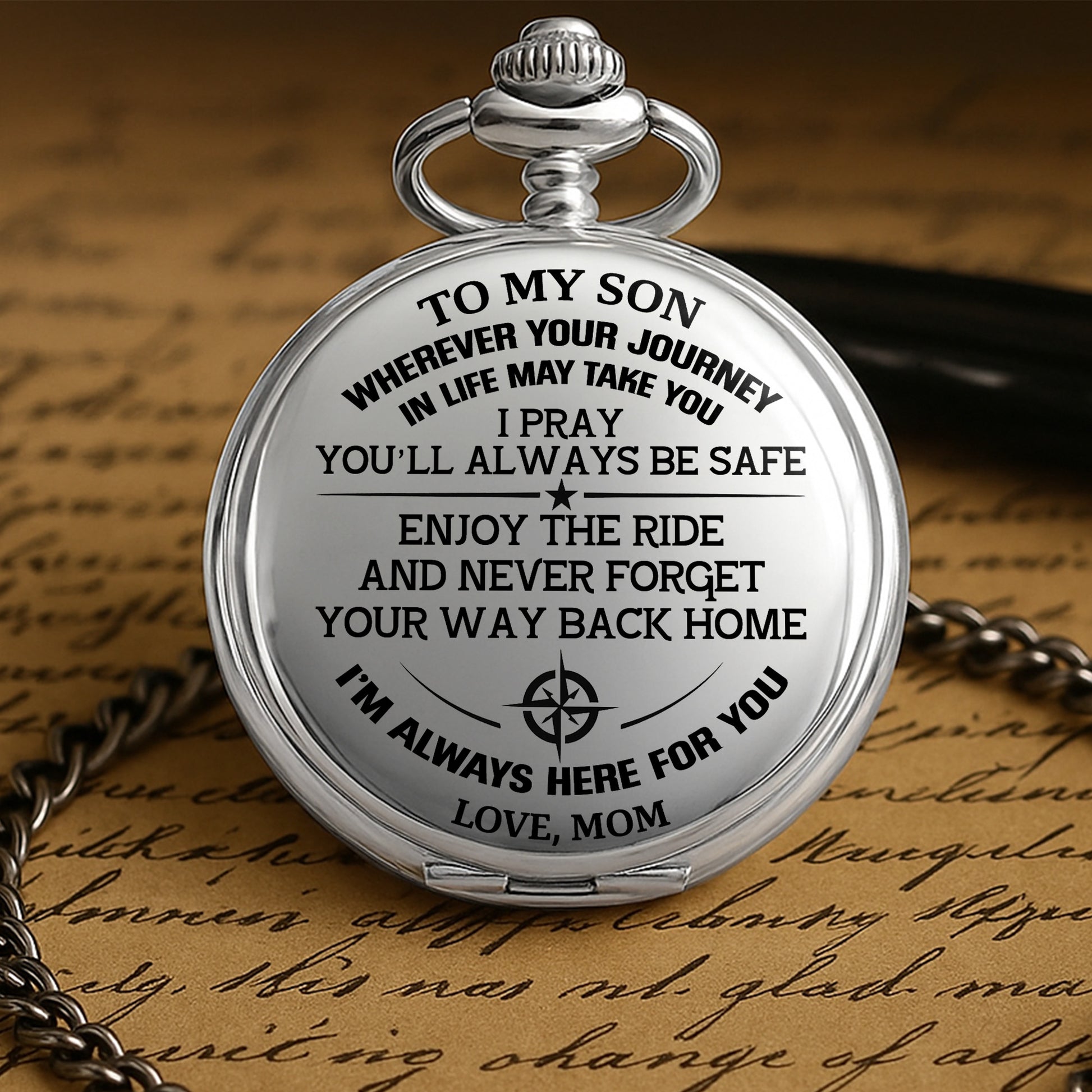 Wherever Your Journey, Compass Pocket Watch