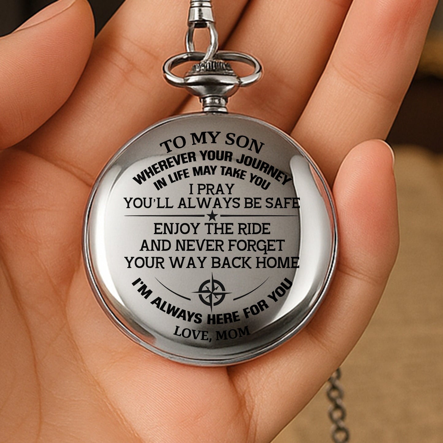 Wherever Your Journey, Compass Pocket Watch