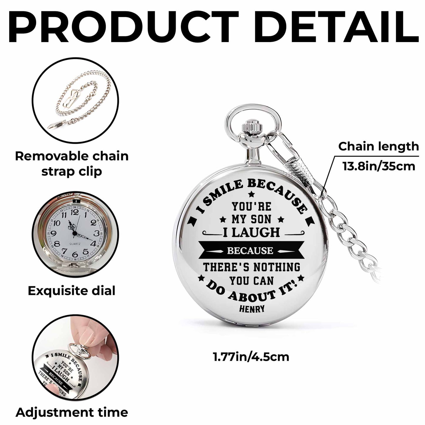 I Smile Because You're My Son, Personalized Watch