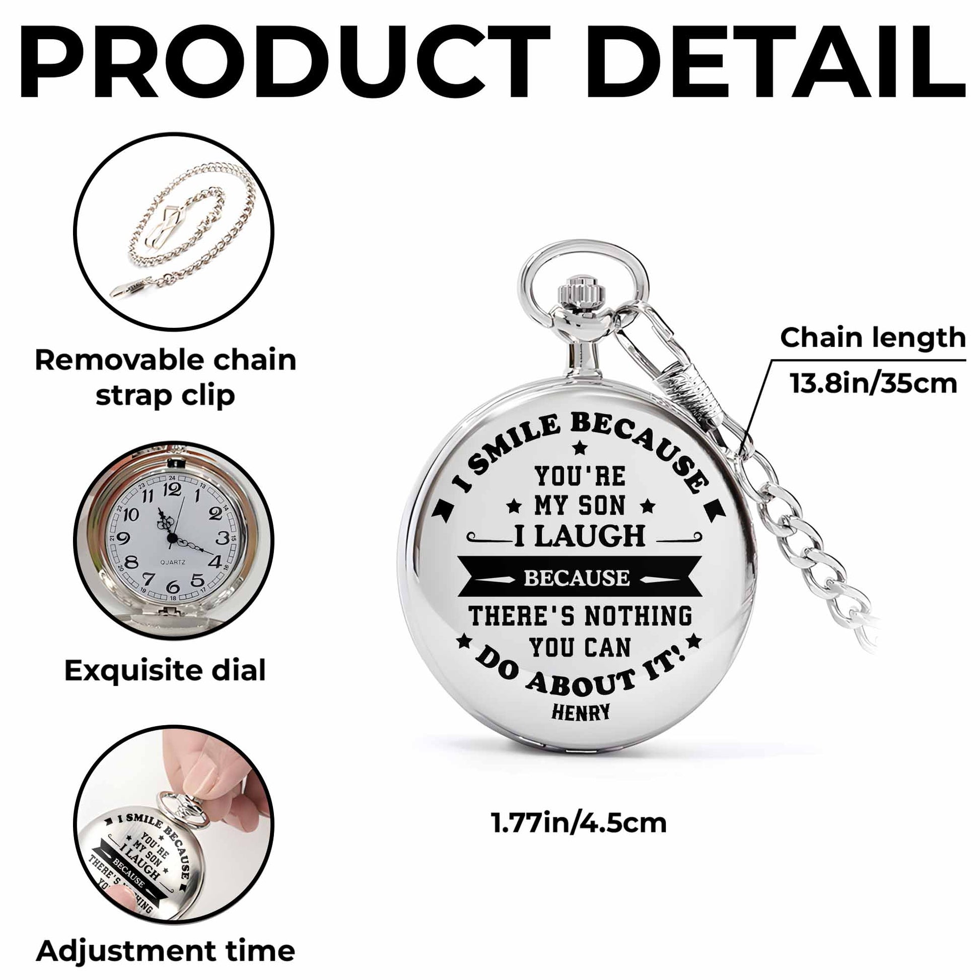 I Smile Because You're My Son, Personalized Watch