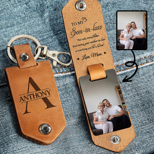To My Son-In-Law, The Only Thing Better Than Being Your Mother-In-Law, Leather and Photo Slot