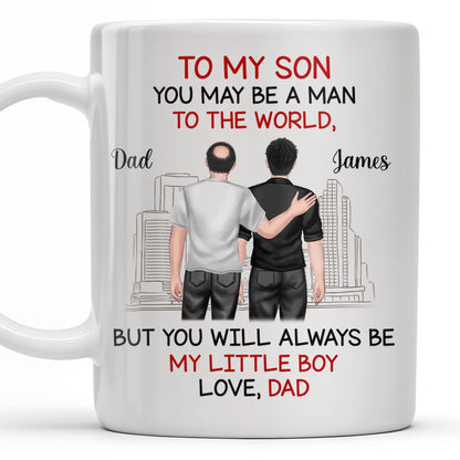 To My Son, You May Be A Man To The World, Father And Son Looking At City Skyline