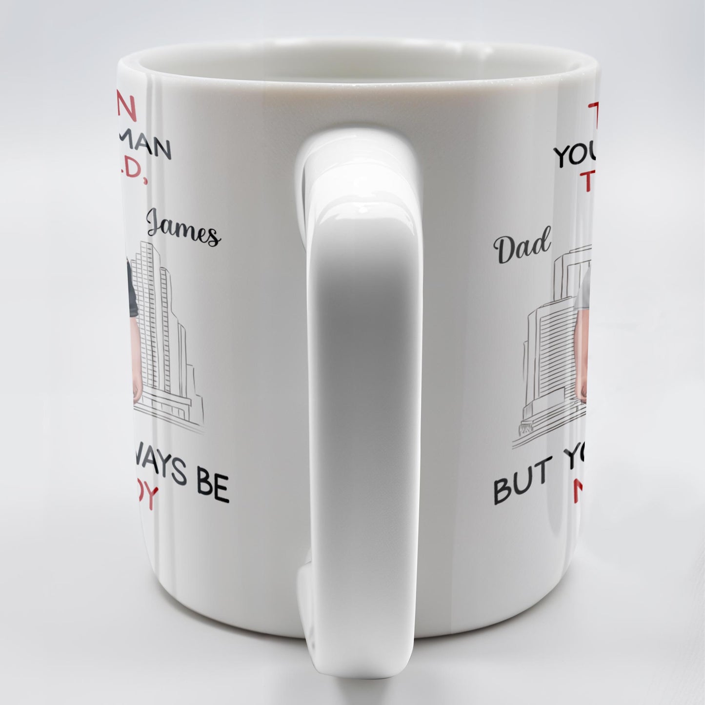 To My Son, You May Be A Man To The World, Father And Son Looking At City Skyline