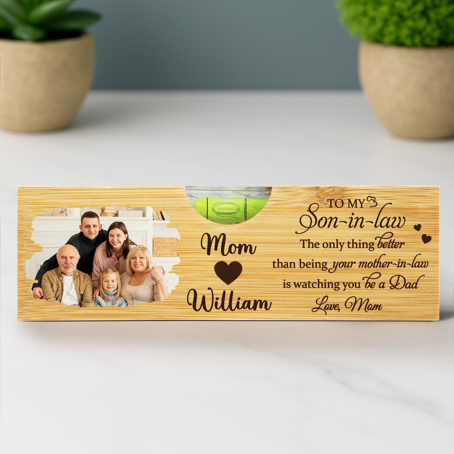 To My Son-in-Law, The Only Thing Better Than Being Your Mother-in-Law, Heart and Photo Frame