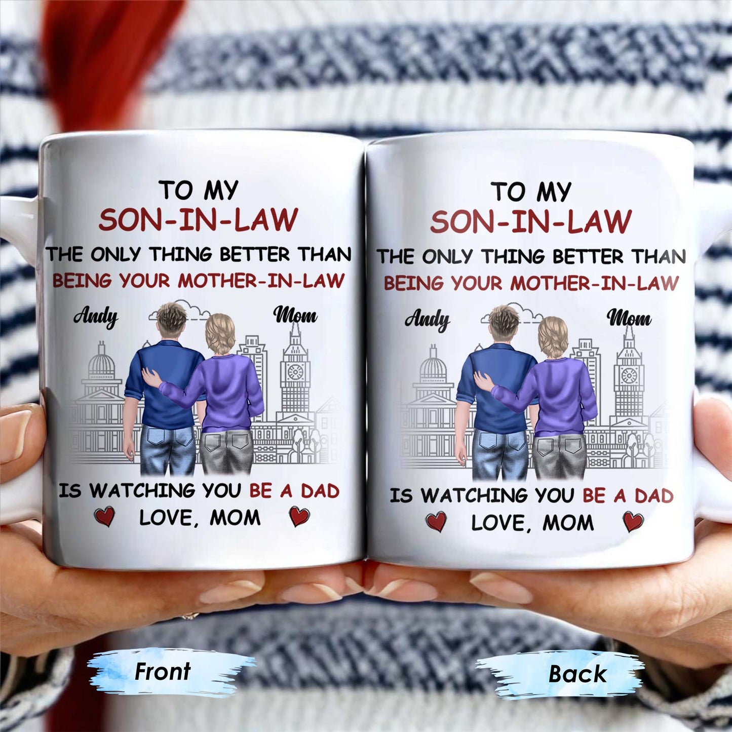 To My Son-In-Law The Only Thing Better Than Being Your Mother-In-Law, Cityscape and Heart