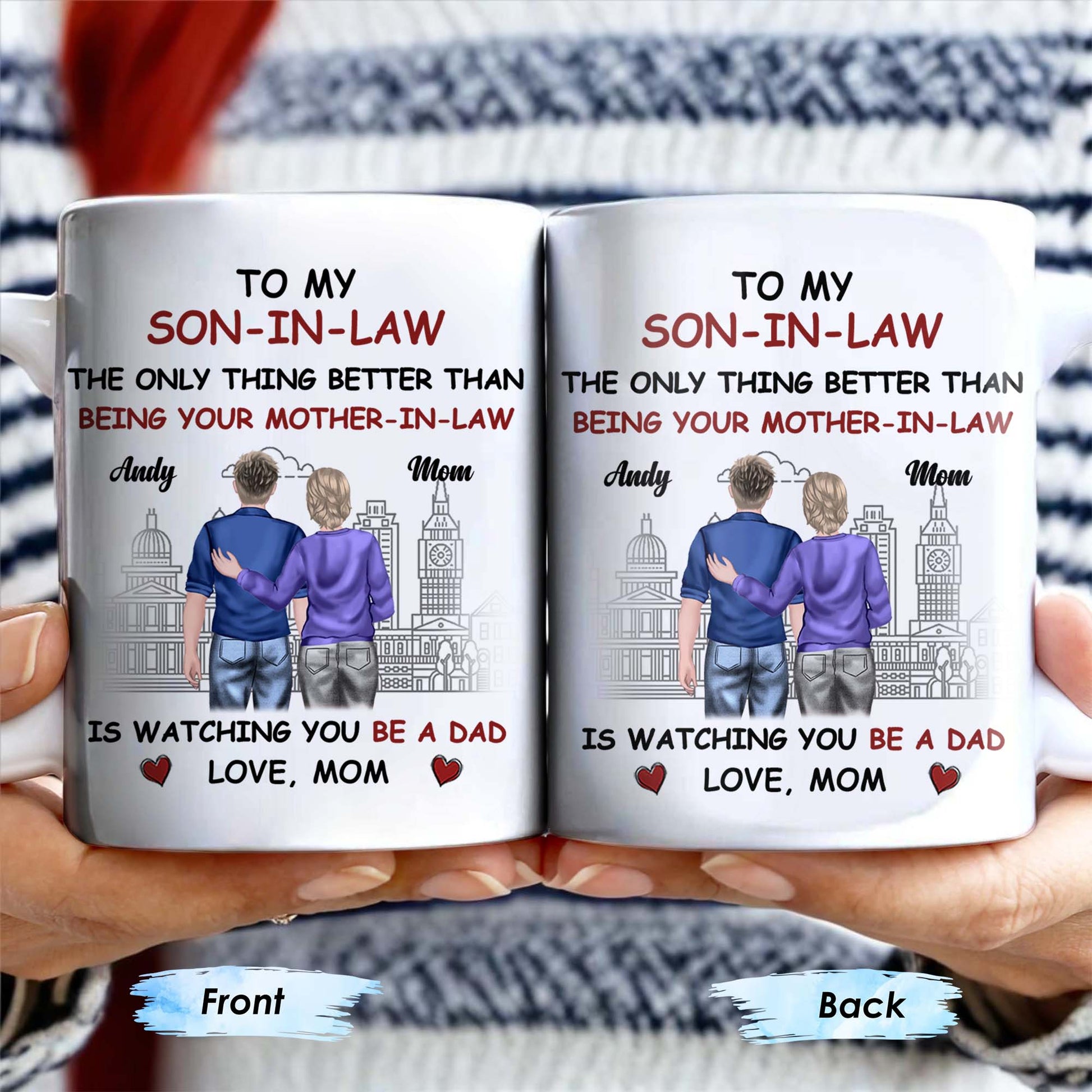 To My Son-In-Law The Only Thing Better Than Being Your Mother-In-Law, Cityscape and Heart