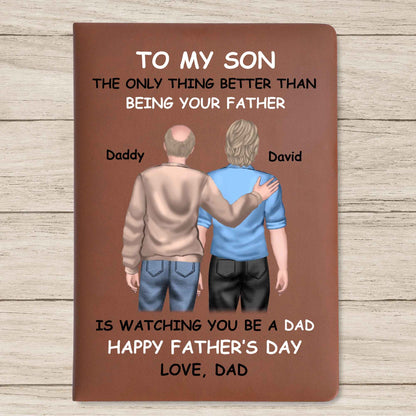 Watching You Be A Dad, Father And Son Standing Together