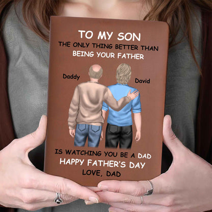 Watching You Be A Dad, Father And Son Standing Together