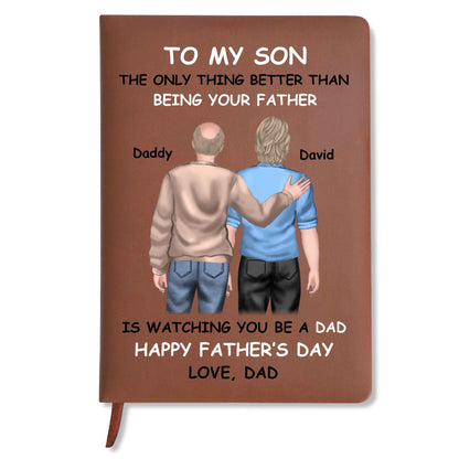 Watching You Be A Dad, Father And Son Standing Together