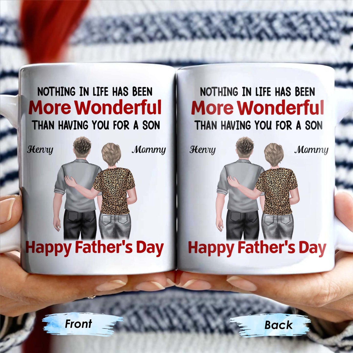 Nothing In Life Has Been More Wonderful Than Having You For A Son, Back View of Mother and Son