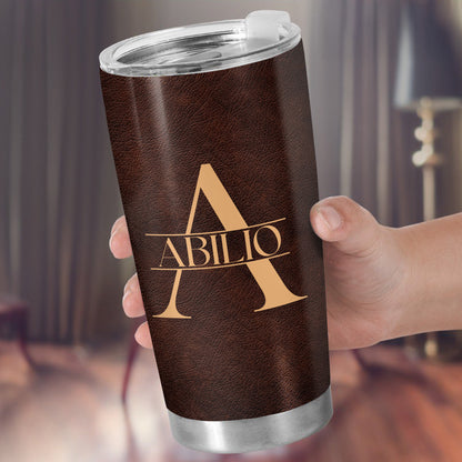 To My Son, The Only Thing Better Than Being Your Mother, Leather Texture and Heart - Personalized Custom Stainless Steel Tumbler 20oz 30oz - SON045_TB