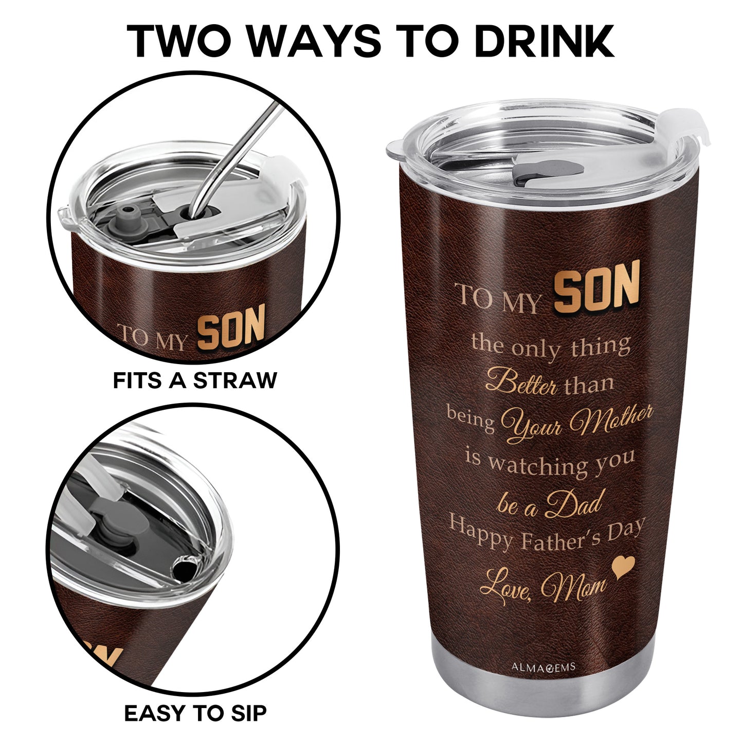 To My Son, The Only Thing Better Than Being Your Mother, Leather Texture and Heart