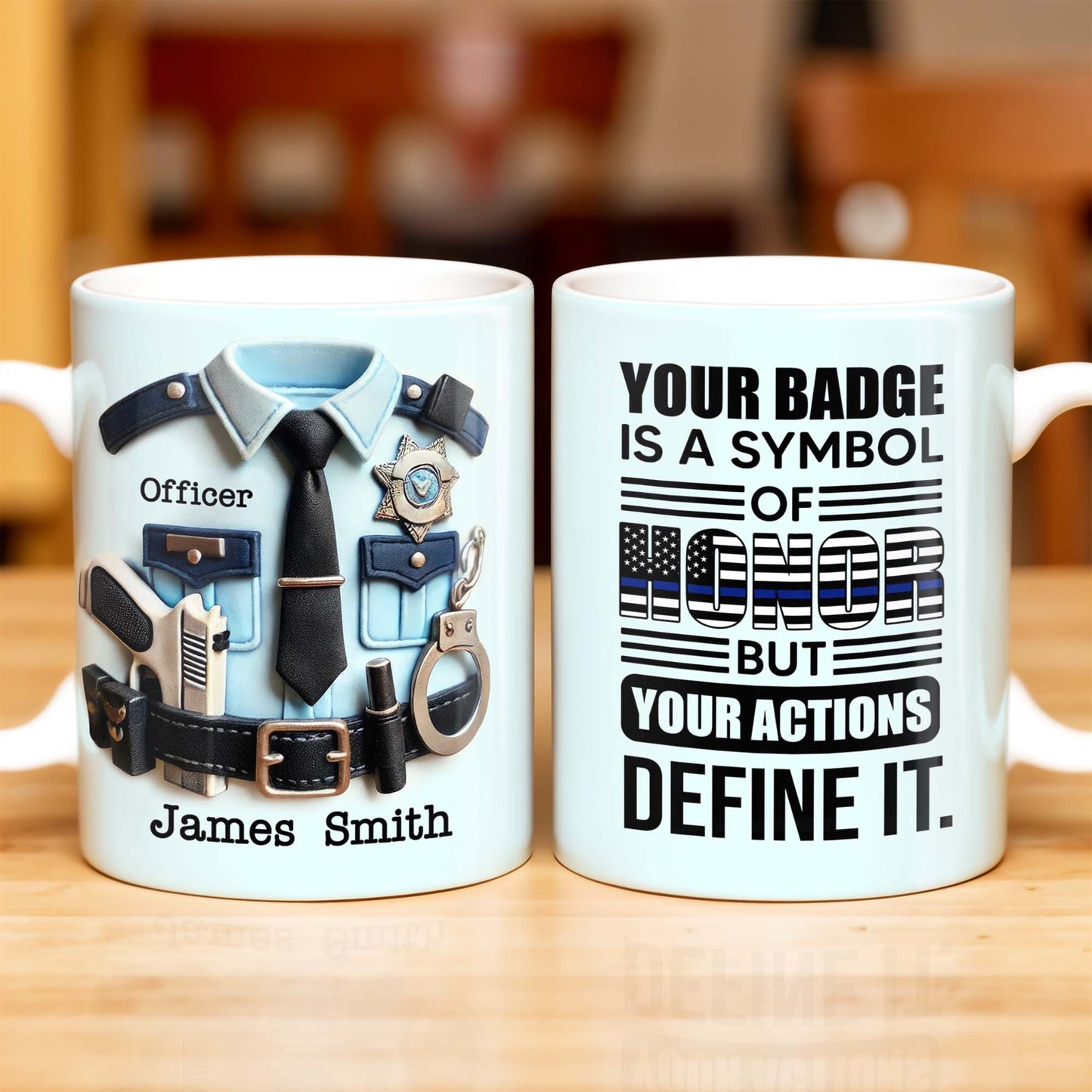 Your Badge Is A Symbol Of Honor With American Flag