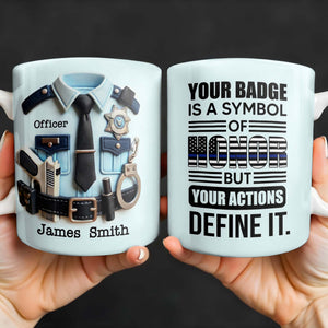 Your Badge Is A Symbol Of Honor With American Flag