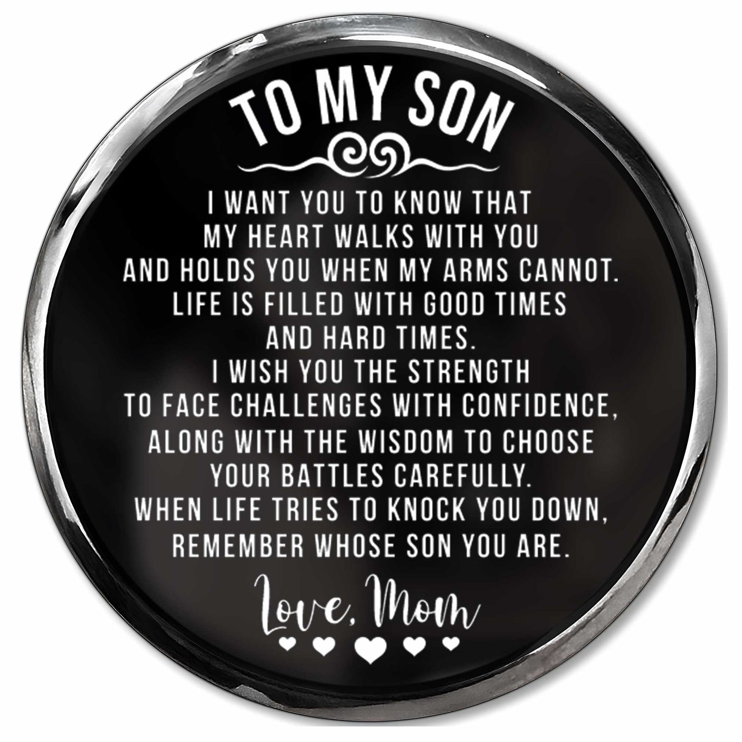 To My Son, Wooden Texture And Clock Design