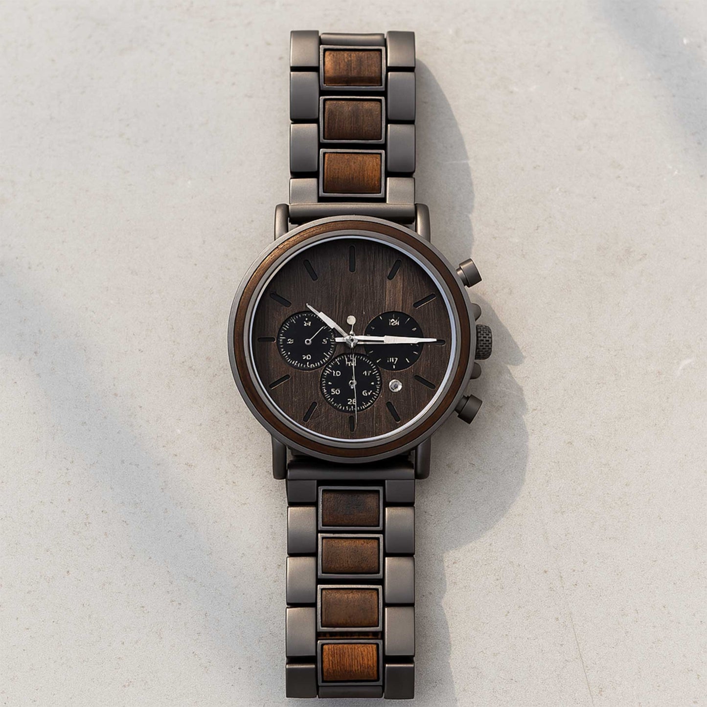 To My Son, Wooden Texture And Clock Design