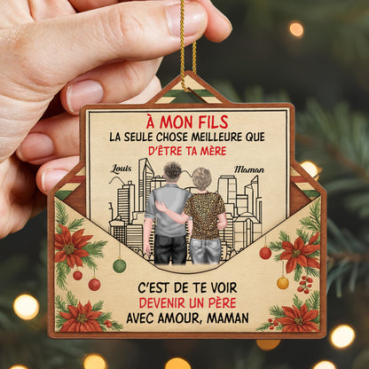 À Mon Fils, La Seule Chose Meilleure, Cityscape And Flowers Ornament