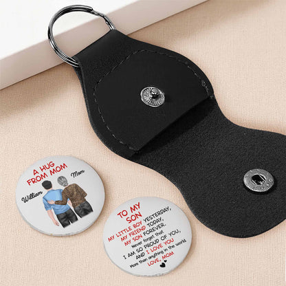 A Hug From Mom, To My Son, Love Forever - Personalized Custom Pocket Hug - SON066_HTOK