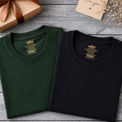 To My Grandson I Wish You The Strength Inspirational Message - Personalized Custom Inside Neck Print T-Shirt - GSN069_BCBAS