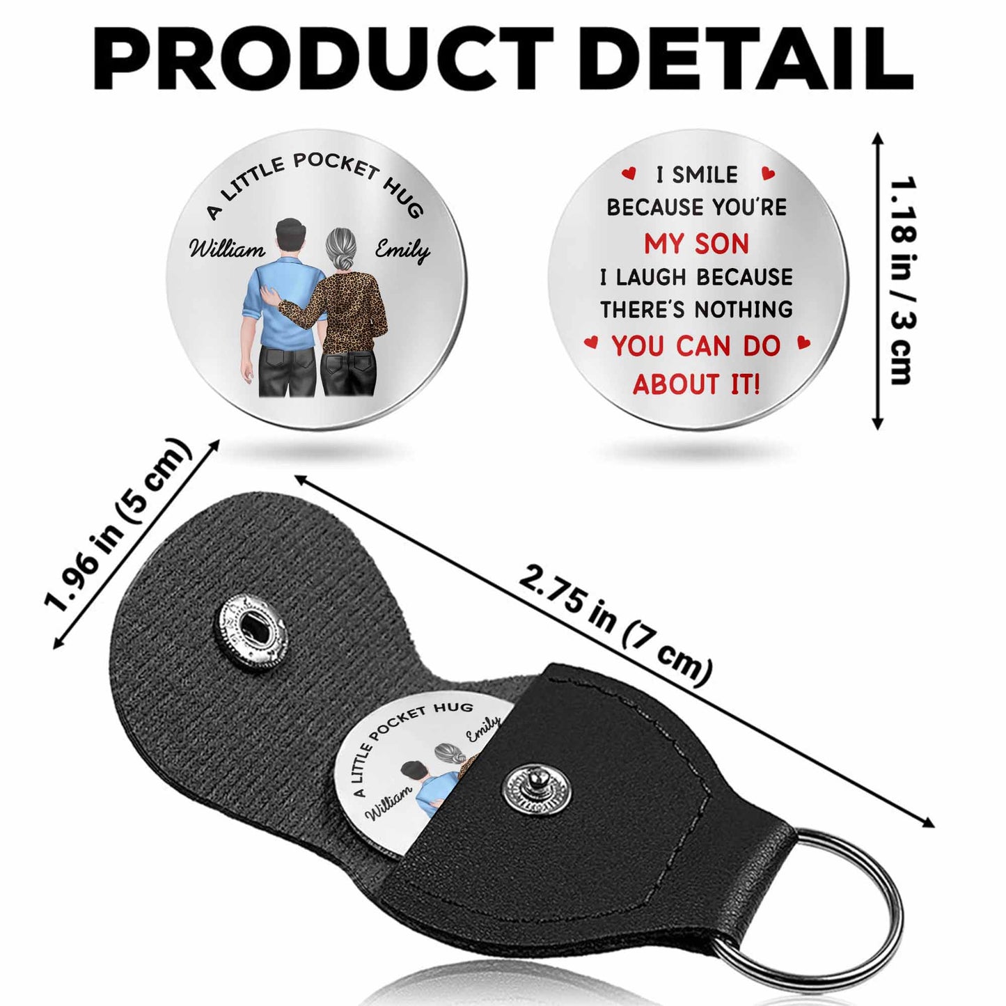 A Little Pocket Hug, I Smile Because You're My Son