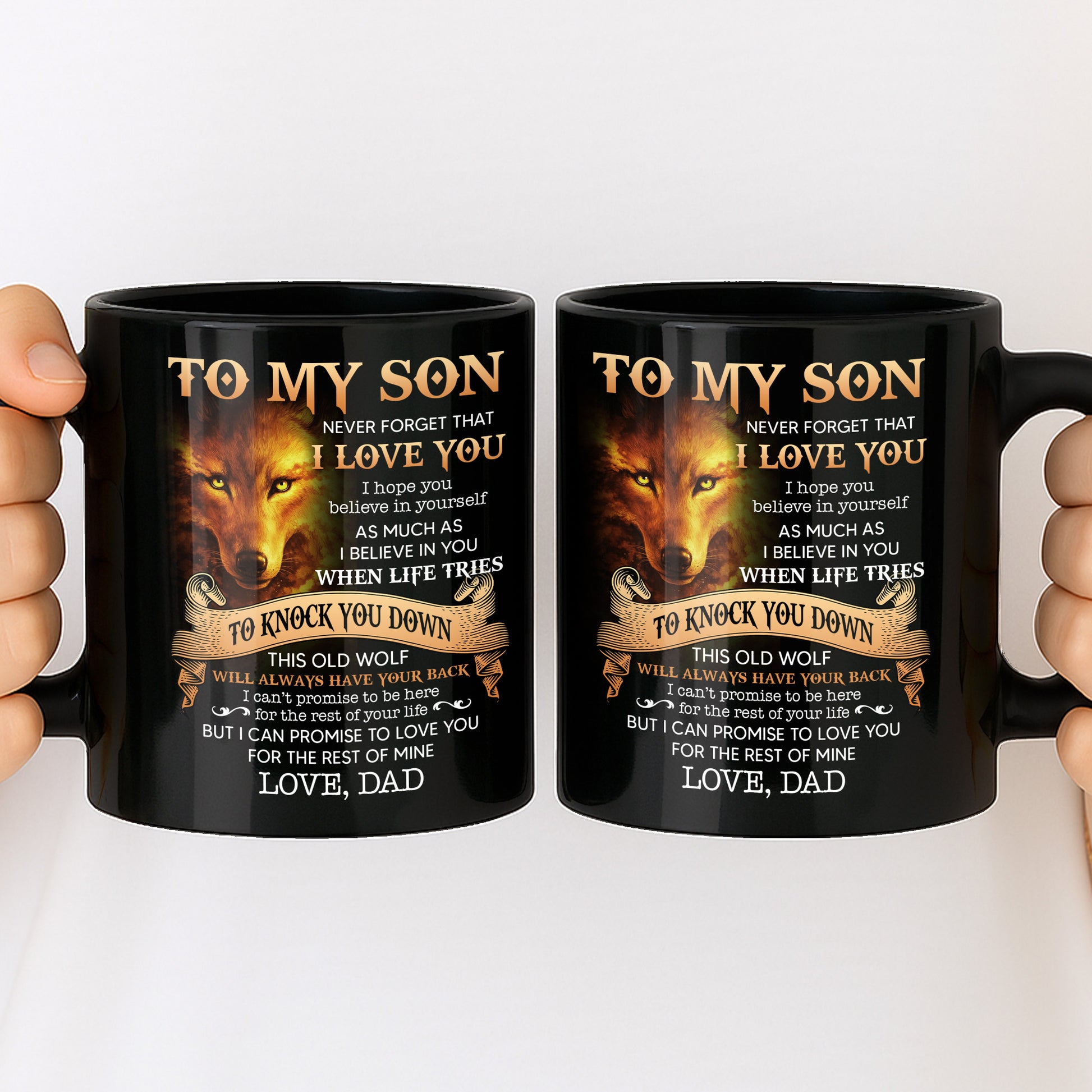 To My Son, Love From Dad, Featuring a Majestic Wolf