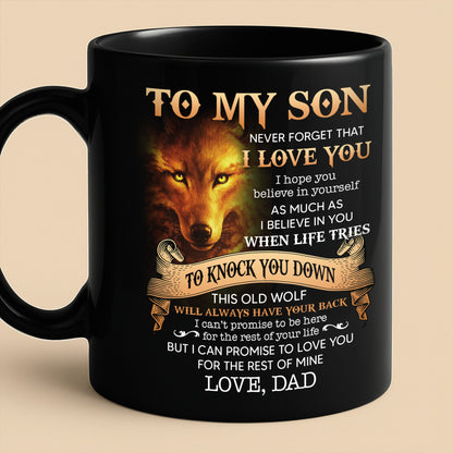 To My Son, Love From Dad, Featuring a Majestic Wolf