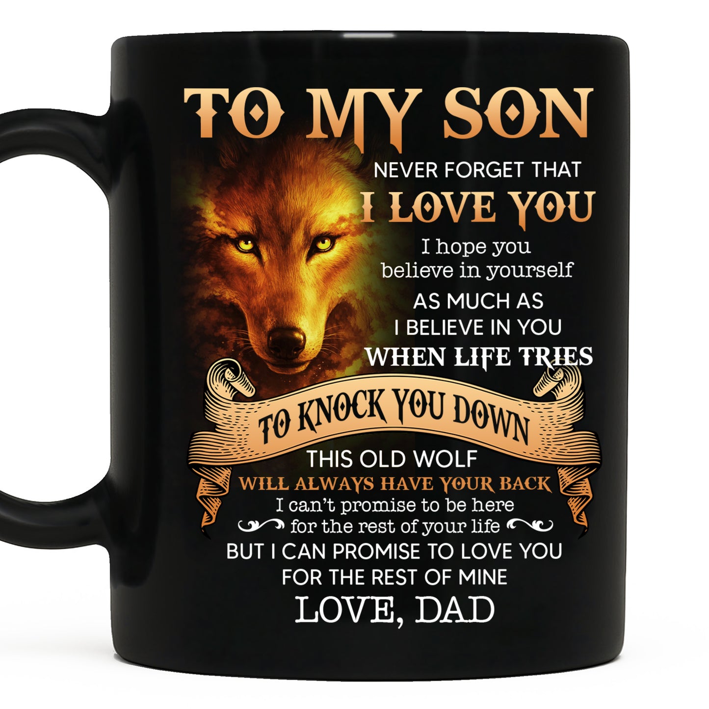 To My Son, Love From Dad, Featuring a Majestic Wolf