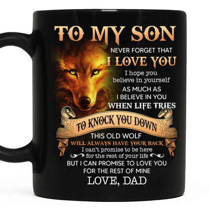 To My Son, Love From Dad, Featuring a Majestic Wolf