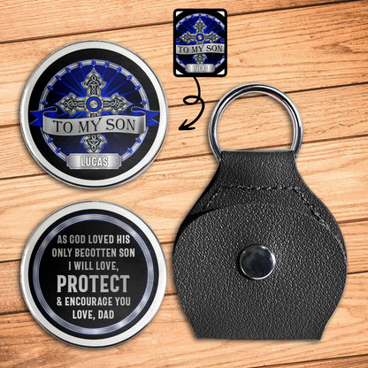 To My Son As God Loved His Only Begotten Son Blue Celtic Cross