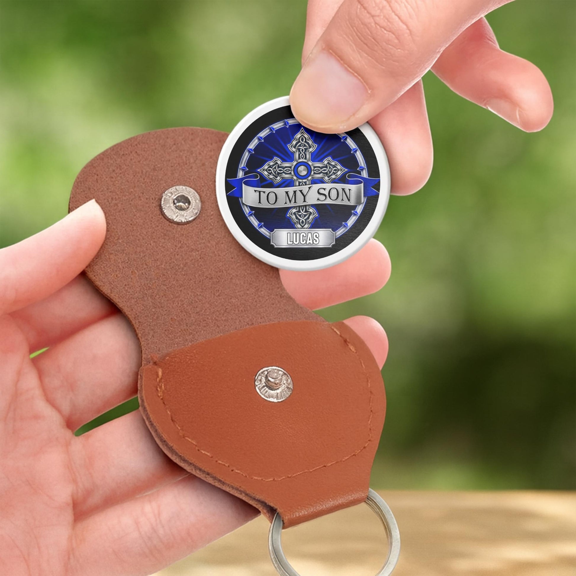 To My Son As God Loved His Only Begotten Son Blue Celtic Cross