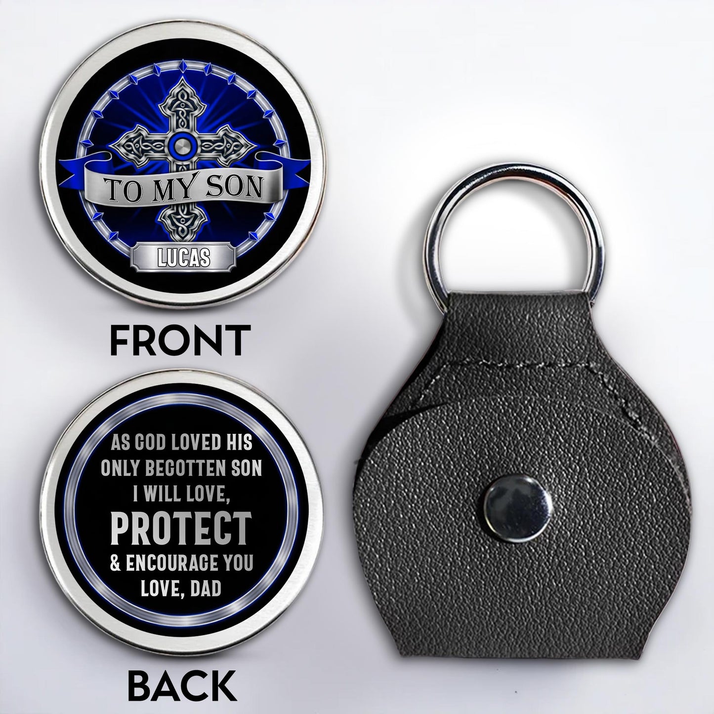 To My Son As God Loved His Only Begotten Son Blue Celtic Cross