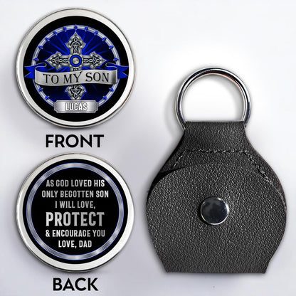 To My Son As God Loved His Only Begotten Son Blue Celtic Cross