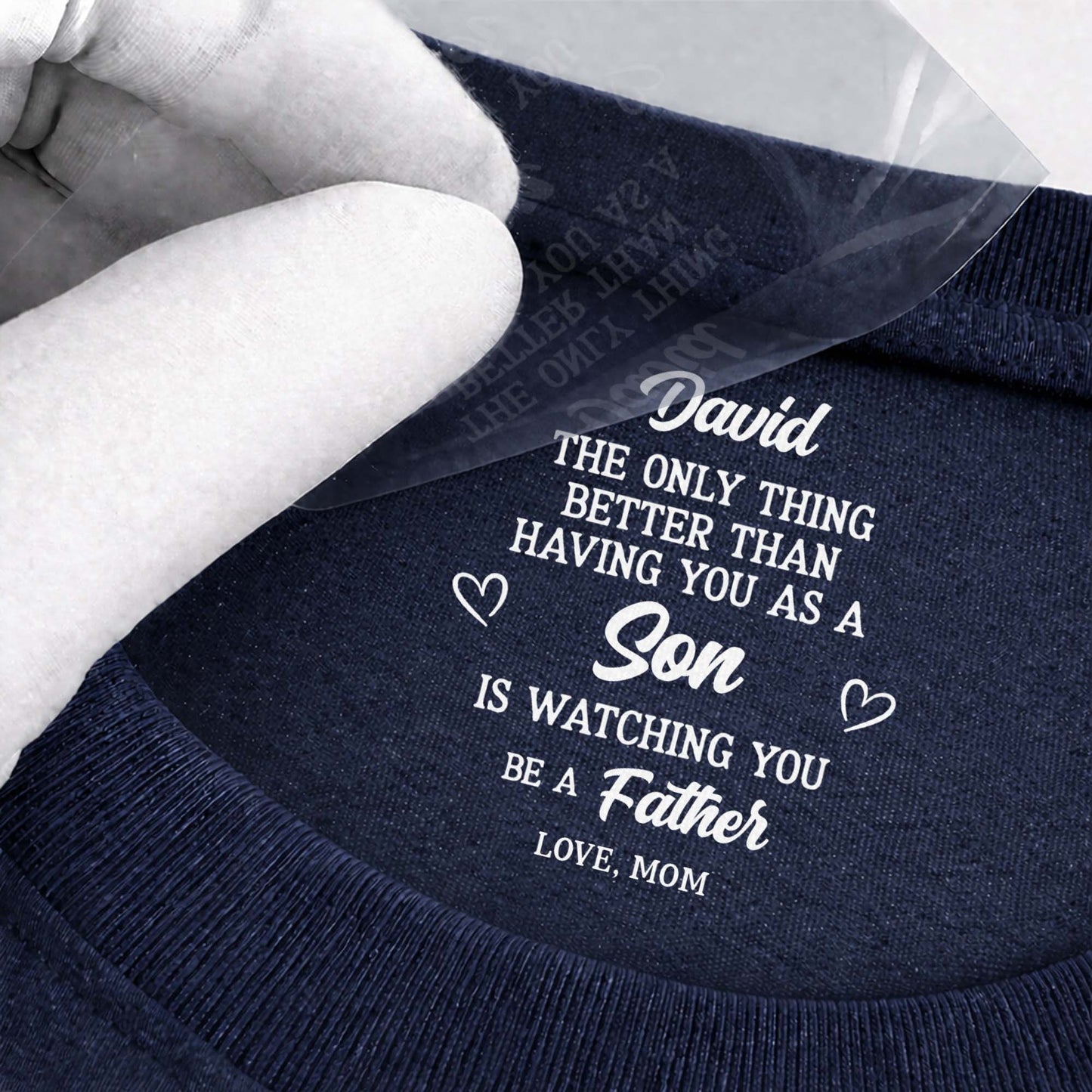 The Only Thing Better Than Having You As A Son Heart T Shirt - Personalized Custom Inside Neck Print T-Shirt - SON106_BCBAS