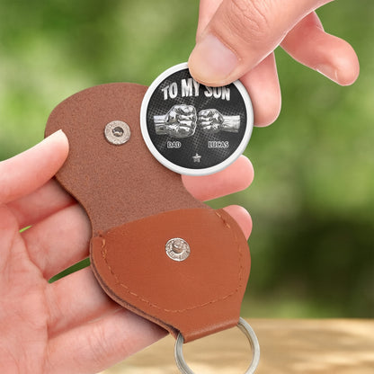 To My Son Never Forget I Love You Fist Bump - Personalized Custom Pocket Hug - SON130_HTOK