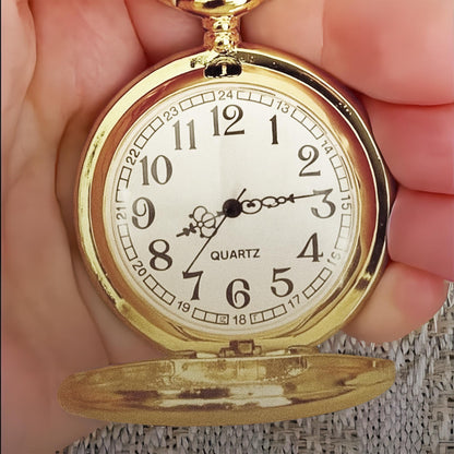 To My Son On Your Wedding Day Gold Pocket Watch Gift - Personalized Custom Pocket Watch - SON152_GWATCH