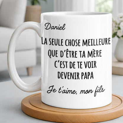 La Seule Chose Meilleure Que De'Être Ta Mère French Text Typography - Personalized Custom Coffee Mug - SON219_MG