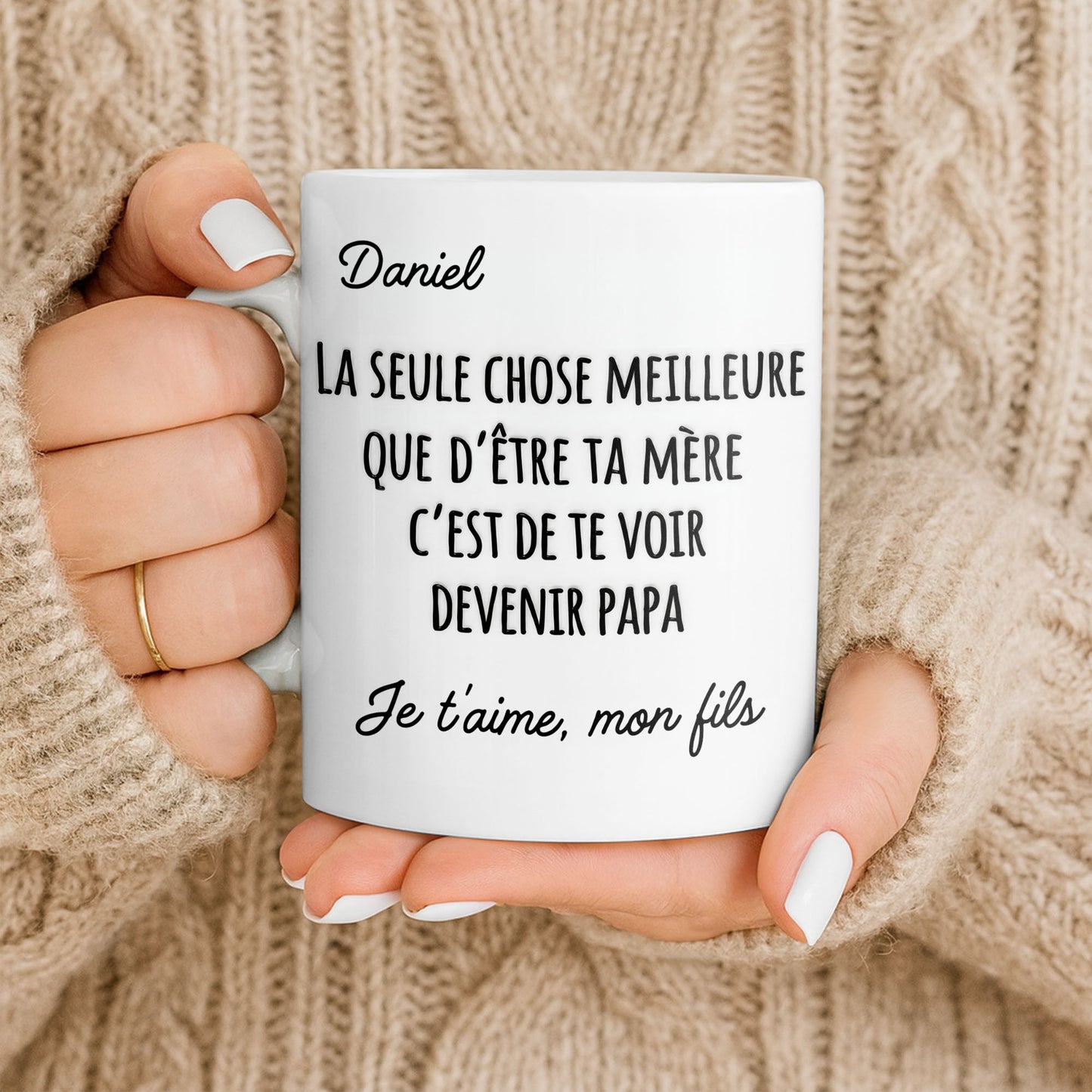 La Seule Chose Meilleure Que De'Être Ta Mère French Text Typography - Personalized Custom Coffee Mug - SON219_MG