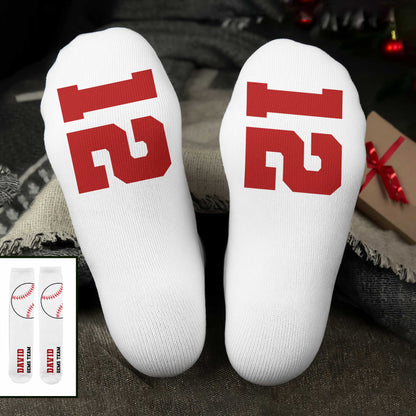 Celebrate Your Passion For Baseball - Personalized Crew Socks - SPORT003_CSOCK