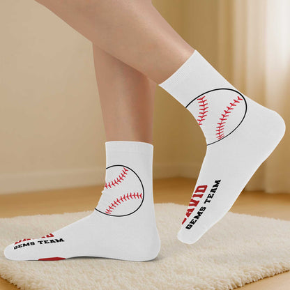 Celebrate Your Passion For Baseball - Personalized Crew Socks - SPORT003_CSOCK