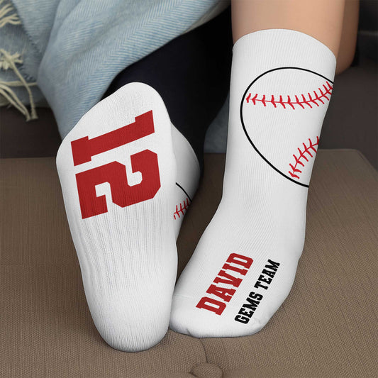 Celebrate Your Passion For Baseball - Personalized Crew Socks - SPORT003_CSOCK
